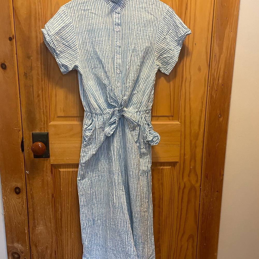 Blue Striped Classy Romper